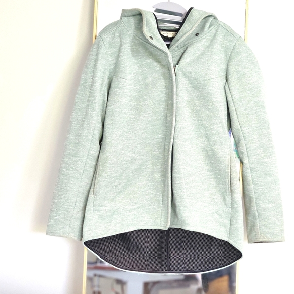 Mia Melon raincoat with asymmetrical zip Size Medium - Picture 1 of 8